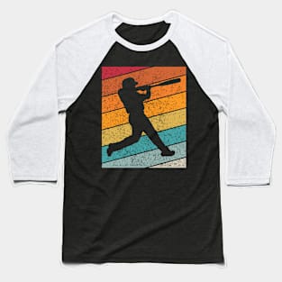 Baseball Outdoor Sports Retro Sunset Design Baseball T-Shirt